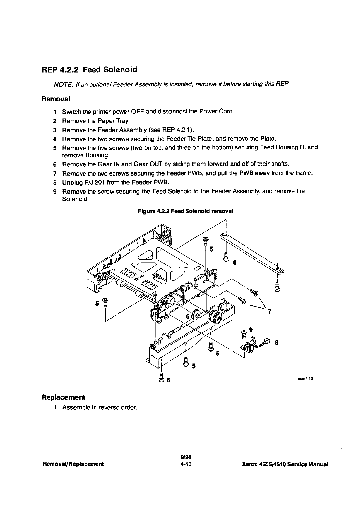 Xerox DocuPrint 4505 4510 Parts List and Service Manual-3